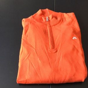 J.lindeberg  orange tour merino wool sweater.